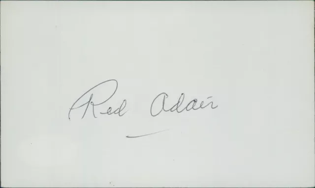 Red Adair Oil Well Firefighter Signed 3x5 Index Card JSA Authenticated