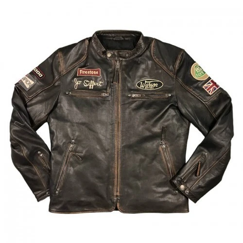 BLOUSON MOTO CUIR Homme , Veste Moto, Blouson Moto, Biker Jacket, Retro