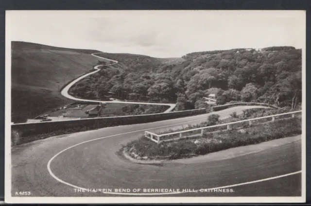 Scotland Postcard - The Hairpin Bend of Berriedale Hill, Caithness  RS9488
