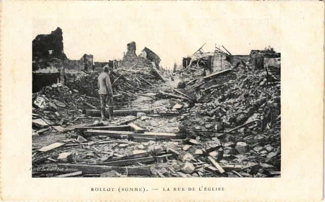 CPA Militaire, Rollot - La Rue de l'Eglise (277929)