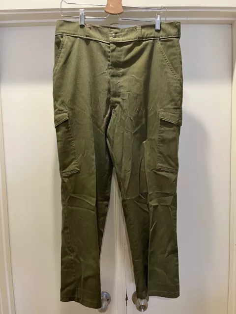 Boy Scout Official Uniform Pants Size Adult 32x27 BSA Olive Green Mens