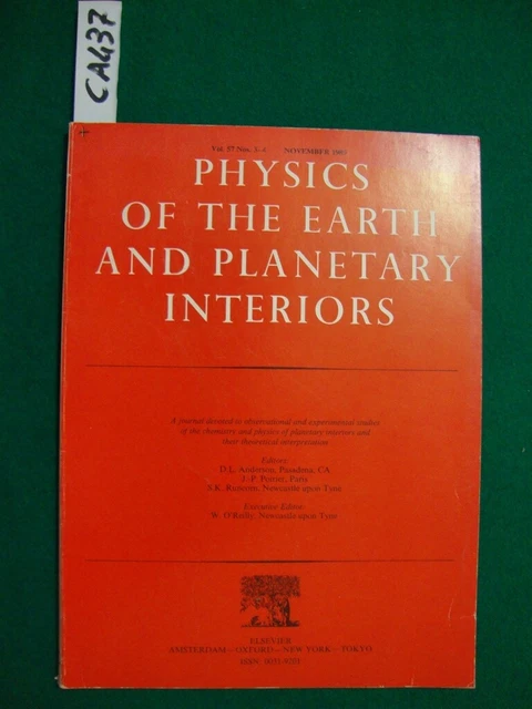 PHYSICS OF THE Earth and planetary interiors (periodico) EUR 25,00 ...