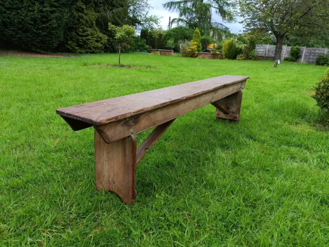 Vintage Pine Rustic Wooden Bench