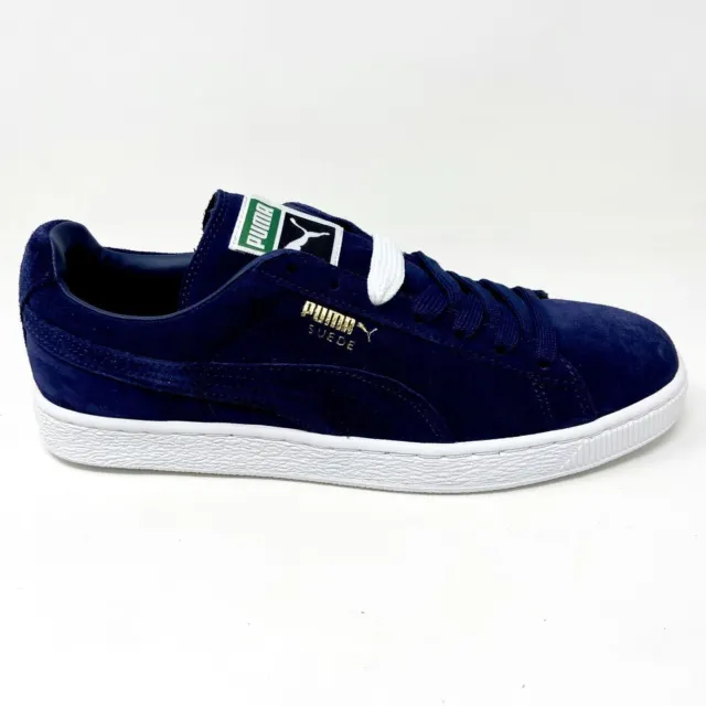 Puma Suede Classic + Peacoat White Navy Mens Casual Shoes 356568 52