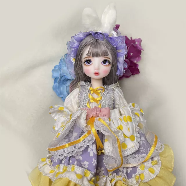 1/6 BJD Doll Cute Girl SD Dolls Ball Jointed Eyes Face Makeup Clothes Shoes Hair