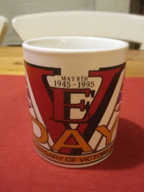 Vintage 'Victory in Europe' Commemorative Mug - 50th Anniversary by Kilnscraft