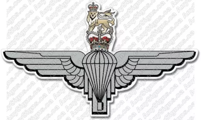 BRITISH ARMY PARACHUTE Regiment Emblem Vinyl Sticker / Printed Decal $1 ...