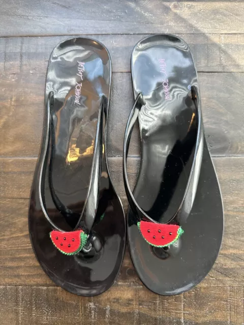 Betsey Johnson watermelon jelly Women's Zest Flat Sandal