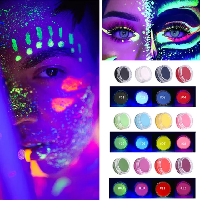 Pintura facial y corporal UV Blacklight Neon Fluorescent Glow