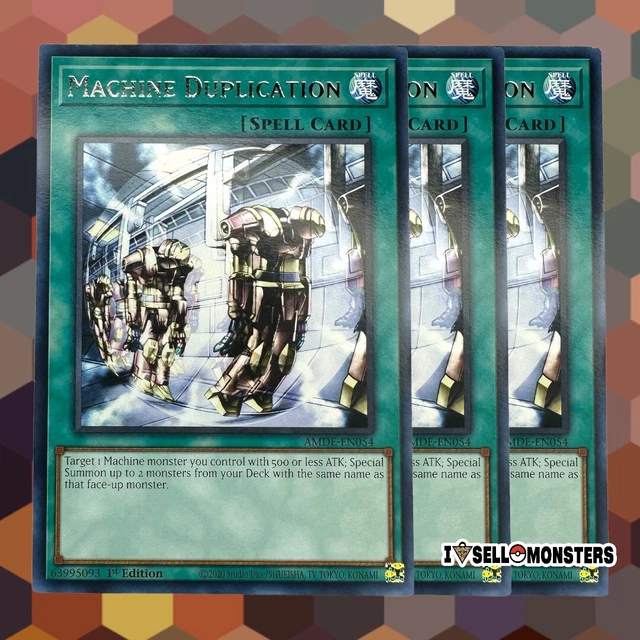 YUGIOH! 3x AMDE-EN054 Machine Duplication x3 1st ED Yu-gi-oh! RARE NM FAST SHIP