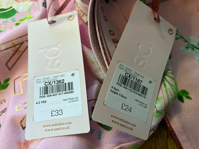 BNWT Ted Baker 4-5 years sweater leggings outfit floral set New rose designer 8