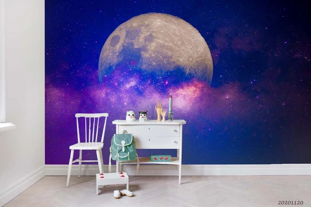 Cosmic Starry Sky Wall Stickers - Removable Planet, Astronaut & Moon Decals For Kids Bedroom