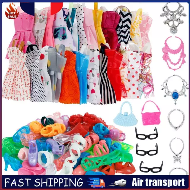 32pcs Doll Dress Up Set Polyester Color Random Props for Girls Gift Accessories