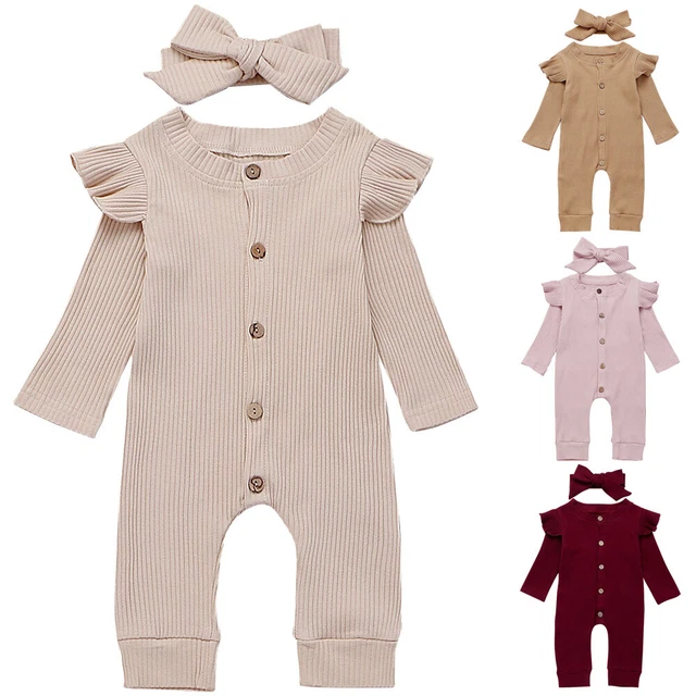 Girl Clothes Newborn Infant Baby Kids Girls Clothes Jumpsuit Romper Outfits Set