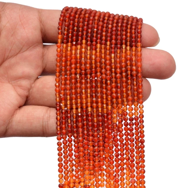 Naturel AAA Multi Cornaline 2mm-2.5mm à Facettes Rondelle Perles 13 " 5 Strand