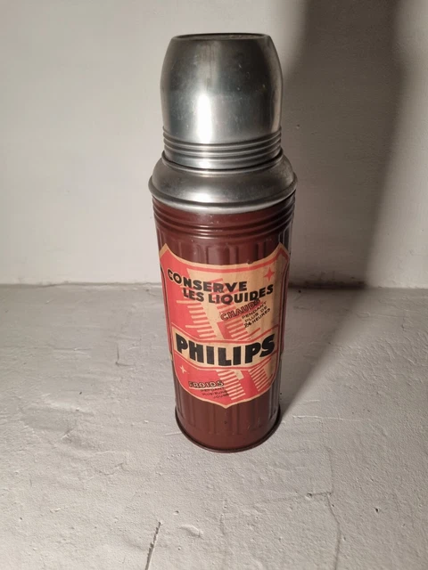 Bouteille Isotherme Vintage Thermos – Marque Osmos Paris Osram – Pub Déco Rétro – Occasion