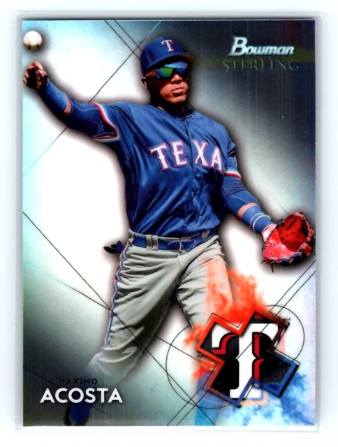 2021 Topps Bowman Sterling Prospect Maximo Acosta Texas Rangers #BSP-48