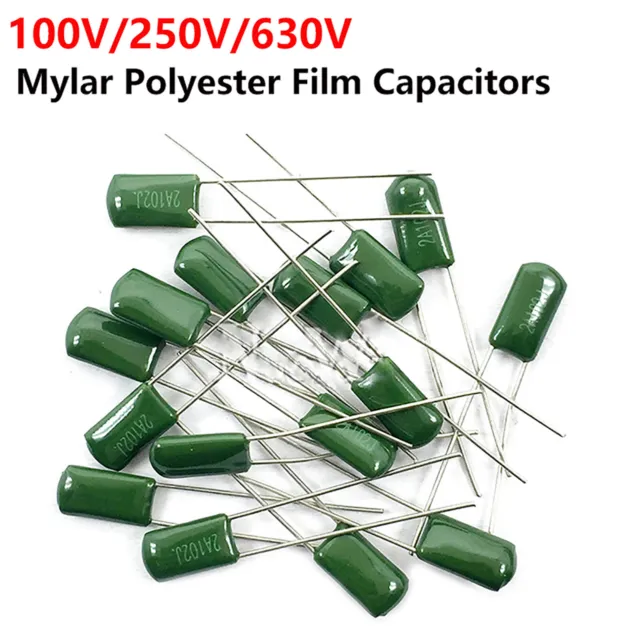 Mylar Polyester Film Capacitors 14 Values Available 100V 250V 630V