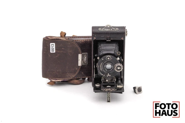 *TAL CUAL* Chaleco de bolsillo Kodak serie III cámara plegable Carl Zeiss Tessar 7,5 cm 0013