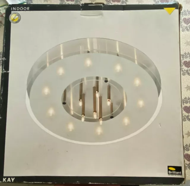 Plafonnier "BRILLANT" Kay  16 Lampes 10W G4, Chrome Argenté Neuf. 2