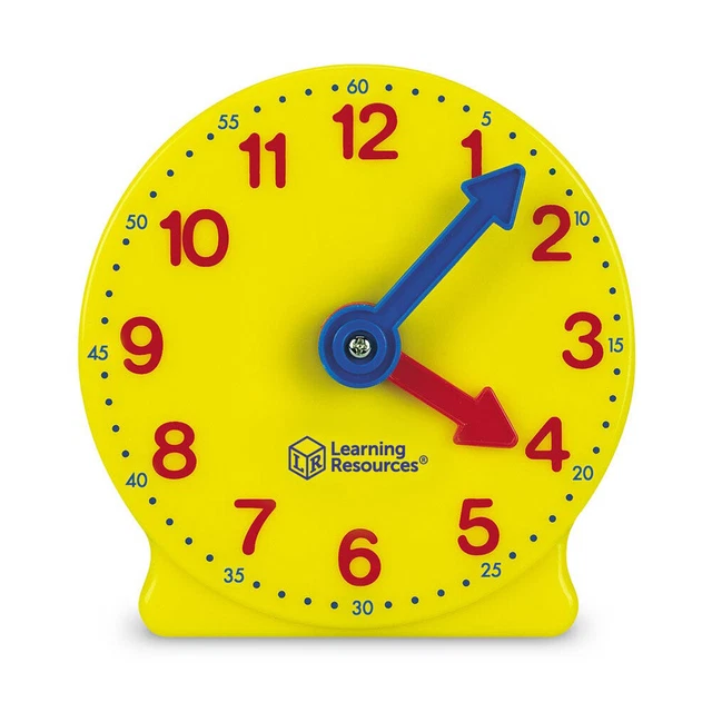 TEACHING CLOCK BIG Time Mini Clock Time Telling Educational Learning ...