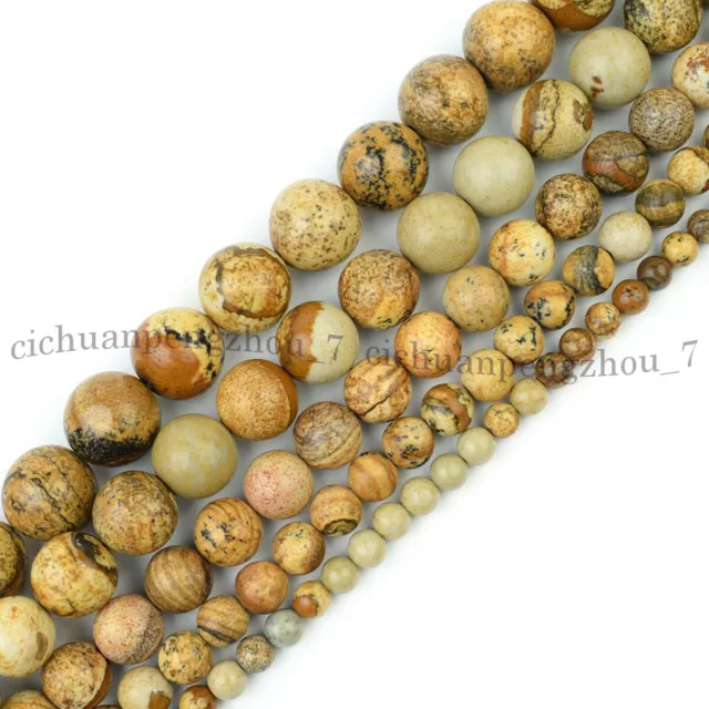 Natural Gemstone Round Spacer Loose Beads Jewelry Making 4mm 6mm 8mm 10mm 12mm