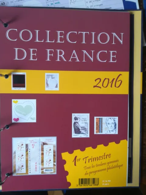 TIMBRES COLLECTION DE FRANCE ANNÉE COMPLÈTE 2016 NEUFS ss BLISTER