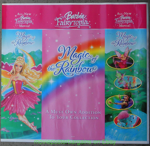 BARBIE FAIRYTOPIA MAGIC OF THE RAINBOW MOVIE POSTER Huge RARE Billboard ...