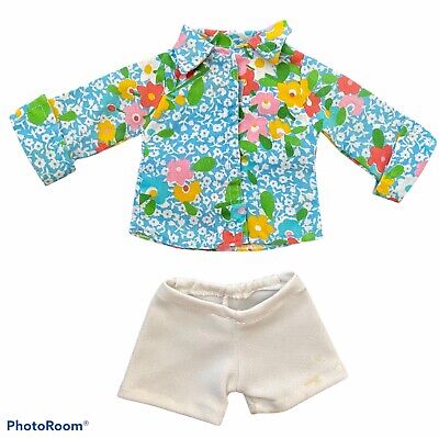Vintage Fisher Price My Friend Doll Outfit Clothes Floral Shirt White Short Boho