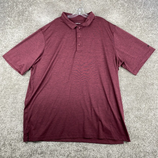 REEBOK GOLF SHIRT Mens 3XLT Black Polo Tall Lightweight Knit