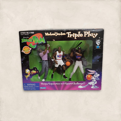 1996 warner bros looney tunes space jam michael jordan triple play figure set