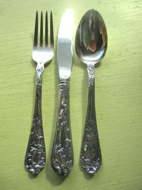 Children's set of silverplate silverware, Reed and Barton
