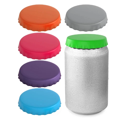 Soda Can Lids Covers Silicone Cap Topper Saver 6 Pack Reusable Beer Coke Drink