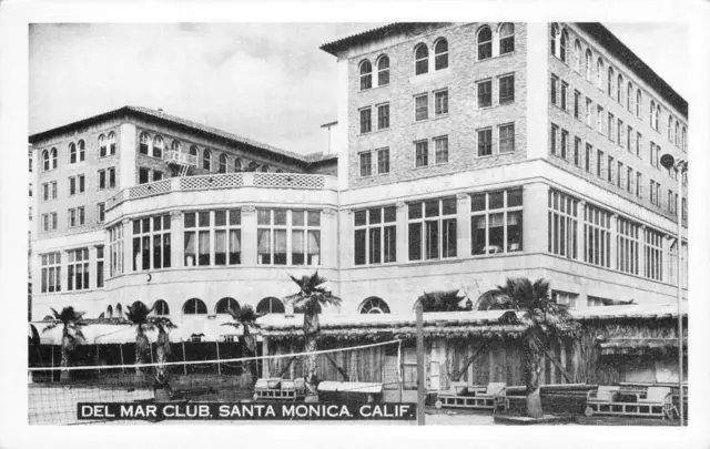 DEL MAR CLUB Santa Monica, California ca 1930s Rare Vintage Postcard