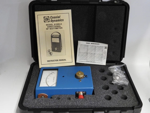 Save 40% New Coaxial Dynamics 81000A Directional Rf Wattmeter, Connectors, Case
