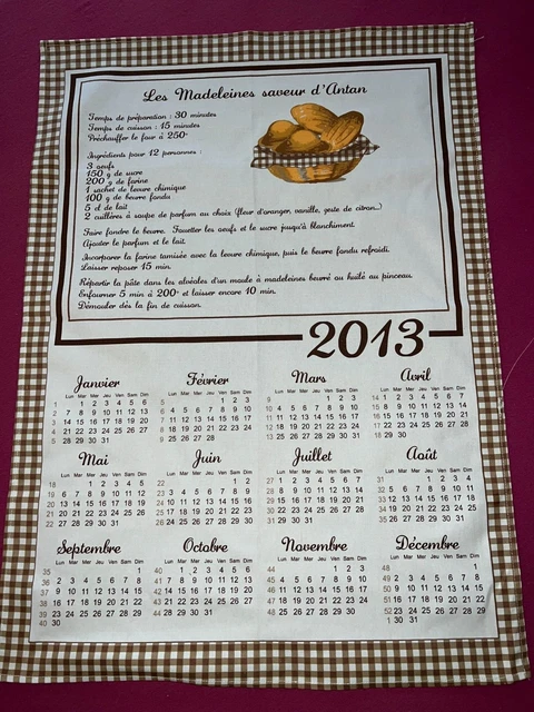 ANCIEN TORCHON CALENDRIER 1974 Chats Chaton Aquarium Poissons EUR 8,00