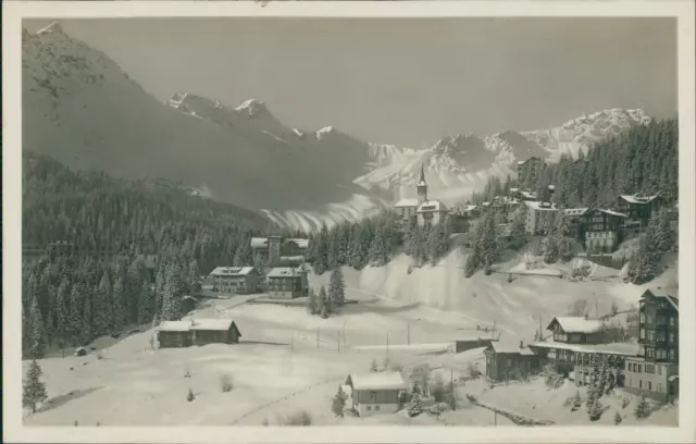 Suisse, Arosa mit Rothorn Gruppe  Vintage silver print. Switzerland. Postcard pa