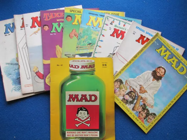 MAD Magazines  1960's - 1980's  ( UK ISSUES ) Choose which issues you need