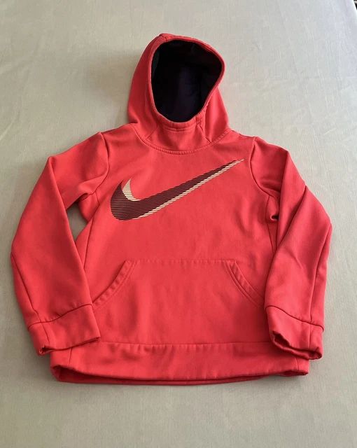 Nike Dri-Fit Girls Hooded Hot Pink Hoodie Pullover Long Sleeve Size Medium