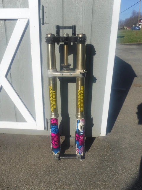 2008 Suzuki Rmz250 Front Forks Tag Triple Bar Clamp Axle Rmz 250 08