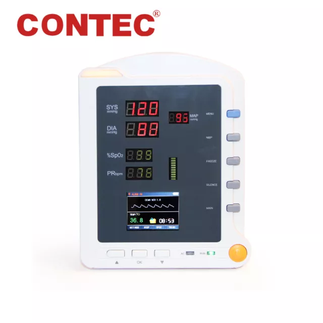 CMS5100 Signos Vitales Monitor de Pacientes UCI NUEVO EN CAJA SPO2 Pulso Adulto/Pediátrico, CE