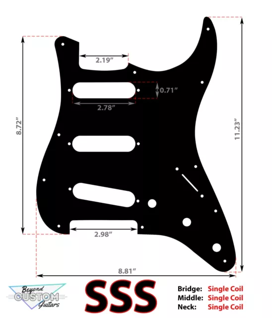 Custom Reptile Textured Pickguard - Fender Stratocaster - USA - SSS, HSS, HxH