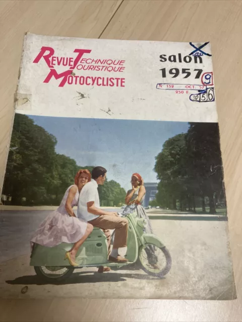 Revue Technique Motocycliste N° 132 1957 Salon Motobécane 125 Matchless 600 twin