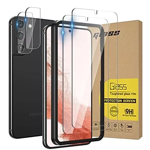 15 x Samsung S22 Plus Full Tempered Twin Glass Screen Protector Camera Protector