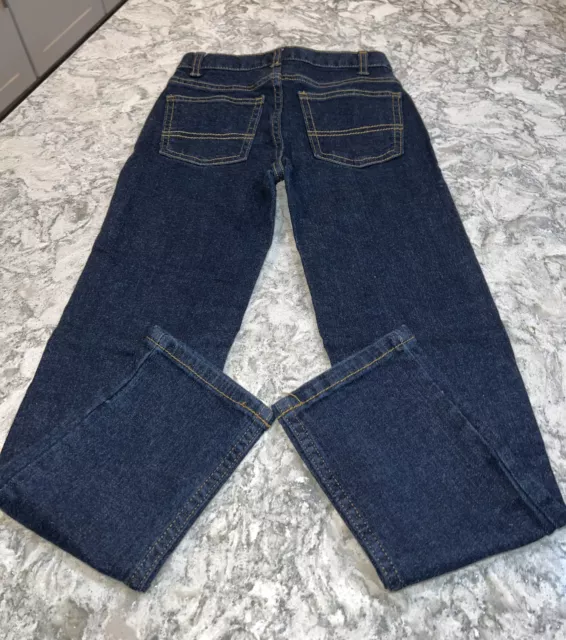 Wonder Nation Jeans Girl's Size 10 Slim Straight Leg Adjustable Waist Dark Wash