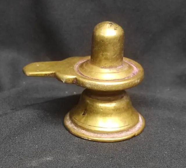 Antique Brass Indian Traditional Hindu Ritual Lingam