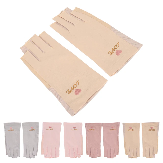 Guanti Manicure Protezione UV Stretchy Traspirante Fingerless Fibra Di Cotone Na