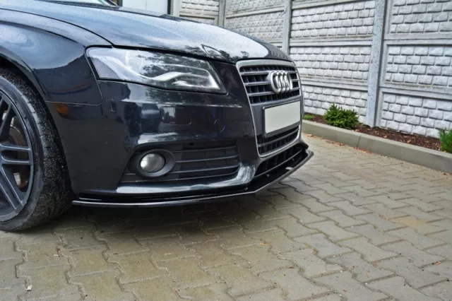 Cup Spoilerlippe schwarz für Audi A4 B8 8K Lippe Front Diffusor Ansatz schwert 3