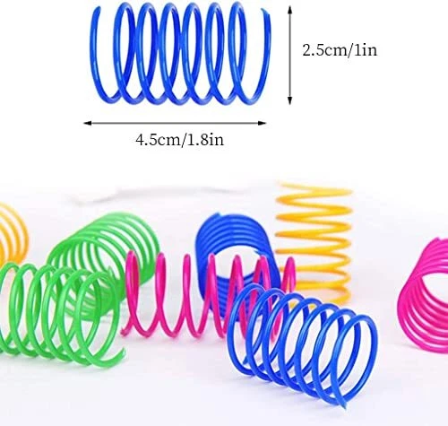 Lot de 20 jouets pour chat plumes de chat plumes spirales en plastique jouet ... 2