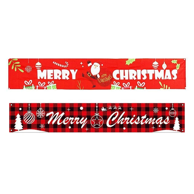 Frohe Weihnachten Im Freien Banner Santa Xmas Dekorationen Home Wall Garden